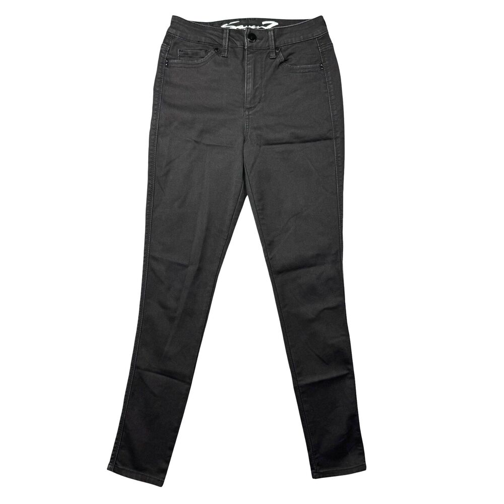 Seven7 Jeans Women's 8 Black High Rise Skinny Skin Fit Stretch Ankle Denim Pants